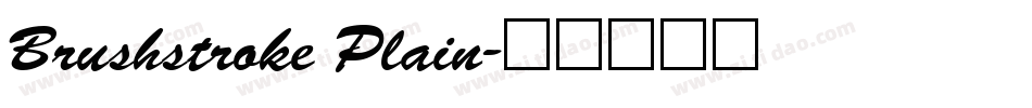Brushstroke Plain字体转换